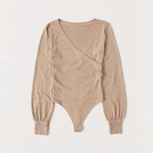 NWT AF Long-Sleeve Cozy Wrap Bodysuit ✨